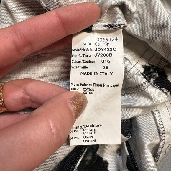 Jil Sander Navy Black/White Abstract Fit n Flare Sleeveless Mini Dress - 38 / 8 - Picture 9 of 10